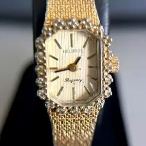 Helbros | Accessories | Vintage Helbros Regency Diamond Gold 